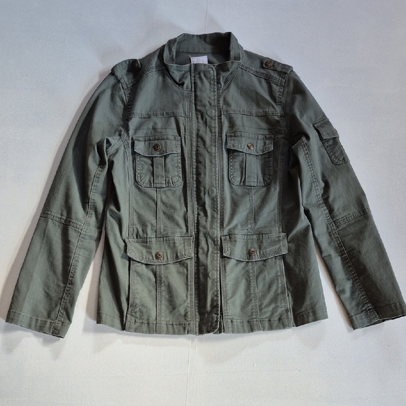 Kensie Olive Green Zip-Up Jacket - Picture 1 of 6